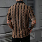 Men's Checkered Knit Short Sleeve Shirt - Green