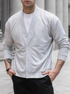Men's Solid Color Single-Breasted Casual Jacket